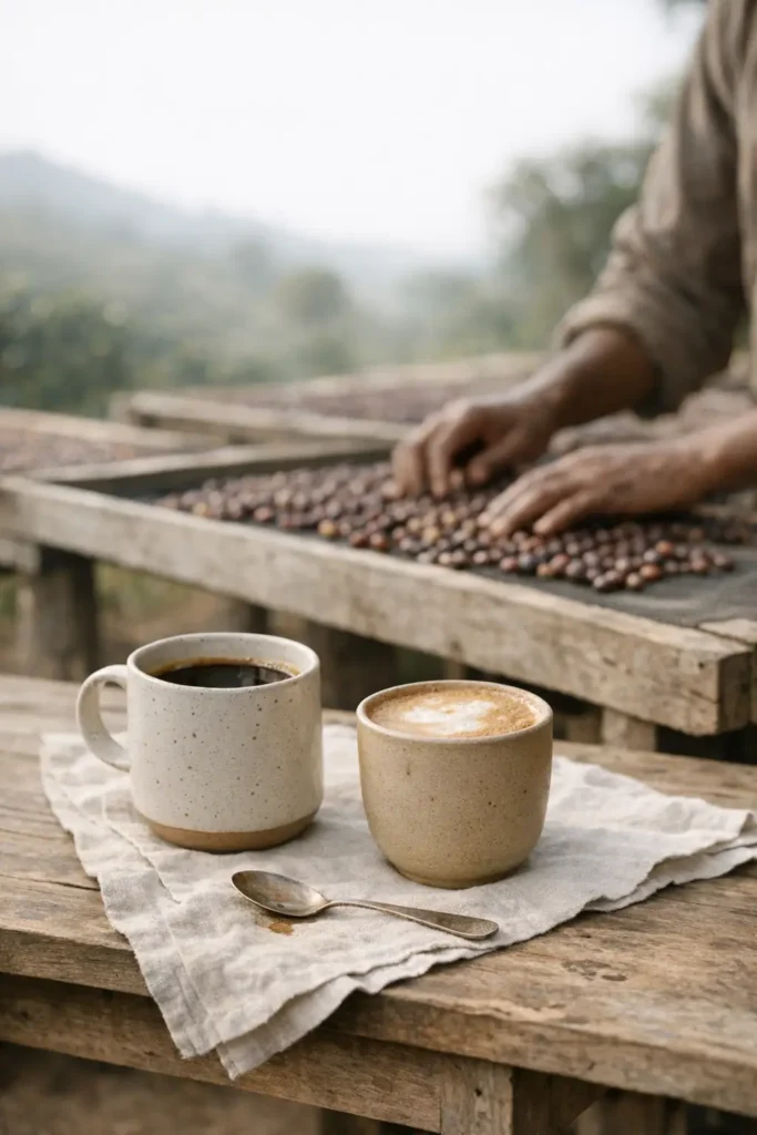 sortering af kaffebønner